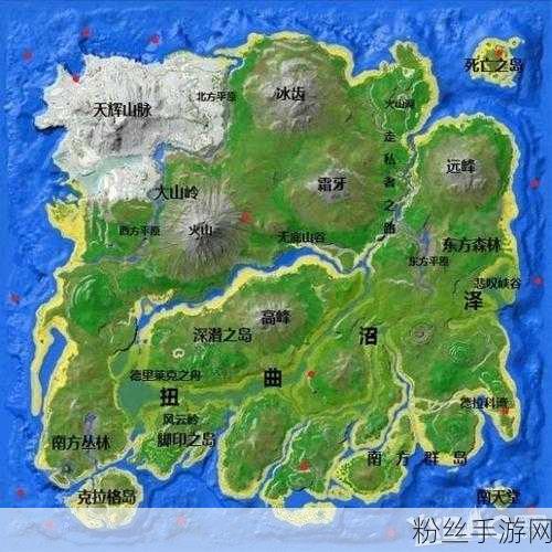 方舟生存进化探索新纪元，揭秘地图定位技巧