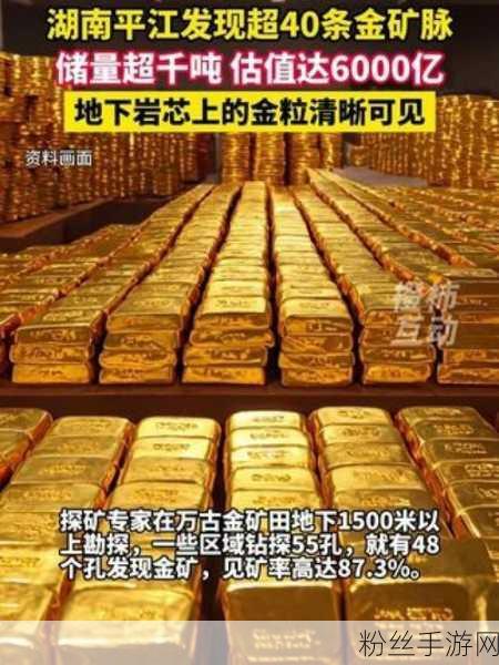 探秘虚拟金矿，中国发现全球最大金矿震撼手游界，资源价值惊人！