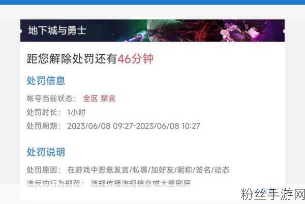 DNF玩家必看,详解禁言解除攻略,助你重获发言权